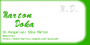 marton doka business card
